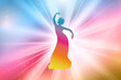 © lisheng2121 - A Dancing Girl Silhouettes, Colorful, Rainbow