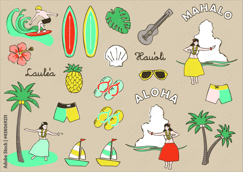 売れました。ハワイアンイラスト 売れました。ハワイアンイラスト