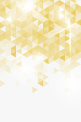 Wall Mural - golden abstract shiny background from triangles