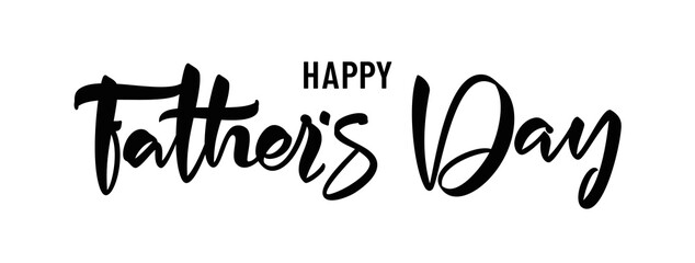 Handrwritten brush type lettering composition of Happy Father's Day.