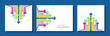 Rainbow Arrows on white background. Concept business moving
