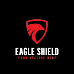 Wall Mural - eagle shield logo vector design. logo template
