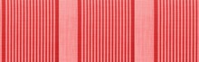 Panorama Of Vintage Red Cotton Fabric With Stripes Texture And Background Seamless
