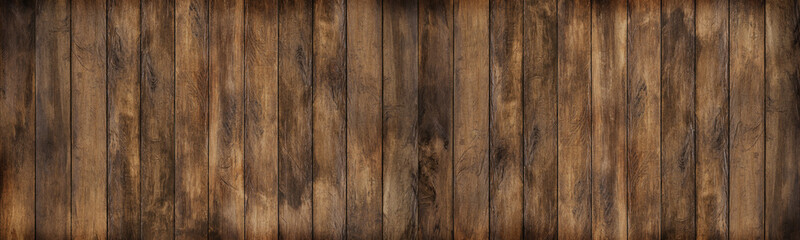 Wall Mural - Panorama old wood texture for pattern background and copy space.