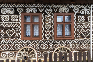 Wall Mural - Painted folk house, UNESCO village Cicmany in Slovakia