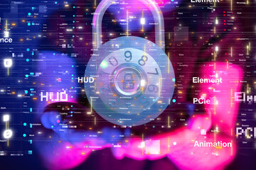cybersecurity and information or network protection. future technology