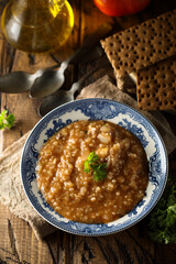 Wall Mural - Traditional homemade spicy lentil soup