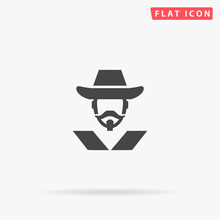 Musketeer Flat Vector Icon. Hand Drawn Style Design Illustrations