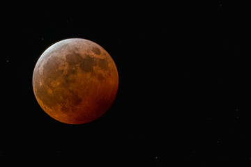 Wall Mural - blood super moon. 2021 lunar eclipse.