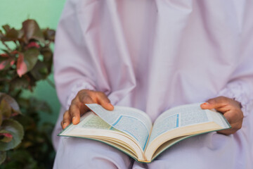 person reading a book