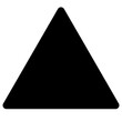 Triangular arrow up icon isolated on white background