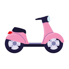 Wall Mural - pink motorbike transport