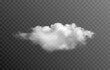 Vector cloud or smoke on an isolated transparent background. Cloud, smoke, fog, png.