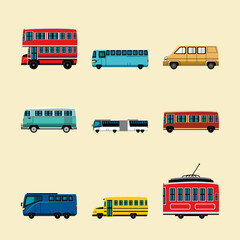 Poster - set of different transport