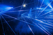 © ADDICTIVE STOCK - Bright neon rays in dark concert hall