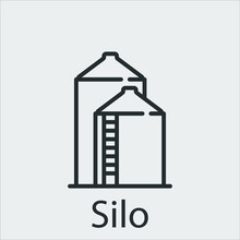Silo Icon Vector Icon.Editable Stroke.linear Style Sign For Use Web Design And Mobile Apps,logo.Symbol Illustration.Pixel Vector Graphics - Vector