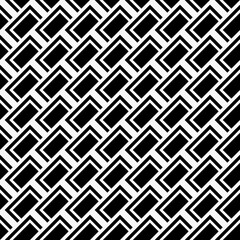 Poster - Black tile diagonal pattern. Vector simple and seamless monochrome rectangles.