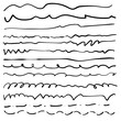 © artemstepanov - Hand drawn line set, sketched lines, doodle strokes