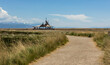 Panoramic spring landscape at Great Salt Lake Shorelands Preserve in Utah