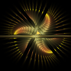 Wall Mural - abstract fractal spiral background, computer-generated illustration.