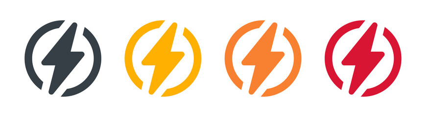 Wall Mural - lightning bolt icon, vector. energy concept