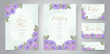 Hand drawn chrysanthemum flower wedding invitation template
