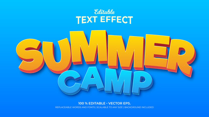 text effect, summer camp