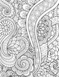 Abstract art for background, adult coloring book, coloring page with the size 8.5x11 inches. Vector illustration.