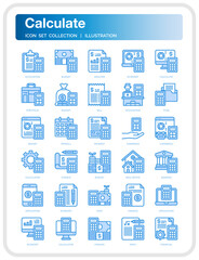 Wall Mural - Calculate icon set