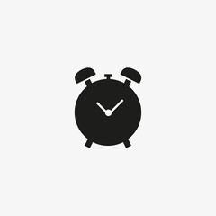 Alarm clock icon isolated on white background.