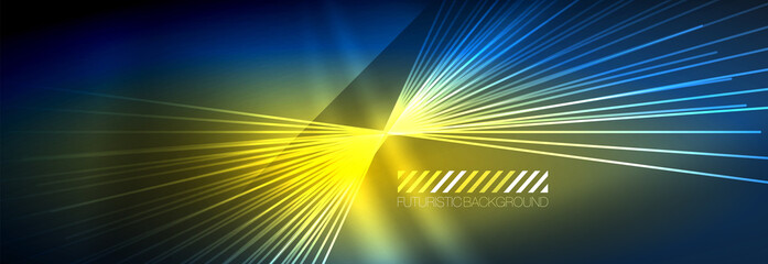 Neon dynamic beams vector abstract wallpaper background. Wallpaper background, design templates for business or technology presentations, internet posters or web brochure covers