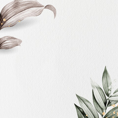 Wall Mural - tropical leafy frame design illustration