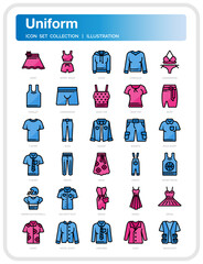 Sticker - Uniform icon set