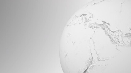Wall Mural - global satellite system execution in light gray style of flying satellites around the globe. loop animation
