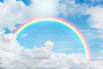 Wall Mural - Rainbow in Blue sky