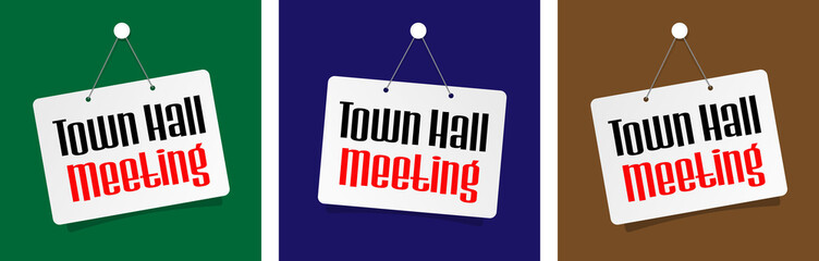 Wall Mural - Town hall meeting
