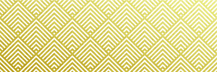 Poster - Gold pattern background. Vector seamless golden geometric Christmas pattern texture. Luxury holiday paper wrapping design.