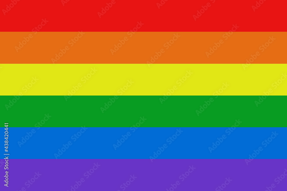 Flaga LGBT, grafika kolorowa. Tęcza z kolorami, która oznacza wolność. Tło abstrakcyjne - obrazy, fototapety, plakaty 