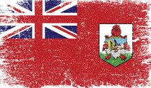 Bermuda Flag With Grunge Texture