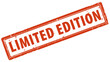 Limited Edition square rubber stamp icon. Print limited edition. Exclusive limited edition product stamp.