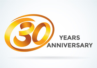 Wall Mural - 30 years Anniversary celebration logo