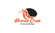 abstract hermit crabs logo vector icon illustration design