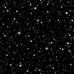 Sticker - seamless background of cosmic starry sky