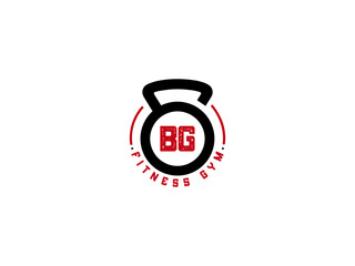 Letter BG Logo, Gym BG, fitness bg logo icon design