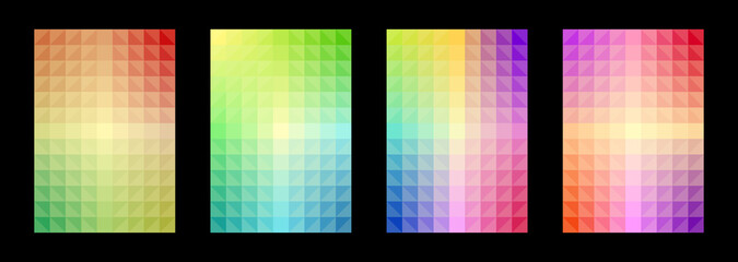 Wall Mural - colorful pattern set abstract background. geometric shapes, triangles, squares, gradients. designs t