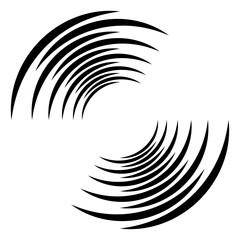 Aufkleber - Abstract spiral, swirl and twirl. Voilute, helix, cochlear element