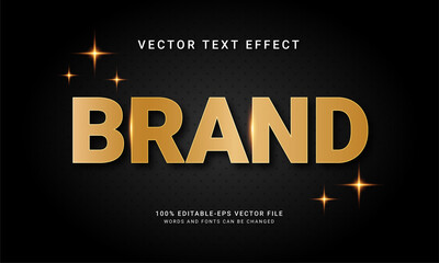 Wall Mural - Brand editable text effect with gold color