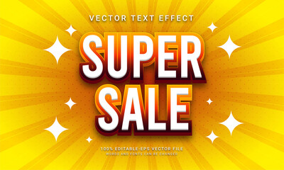 Wall Mural - Super sale editable text effect themed promotion sale