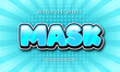 Mask editable text effect with healthy equipment theme