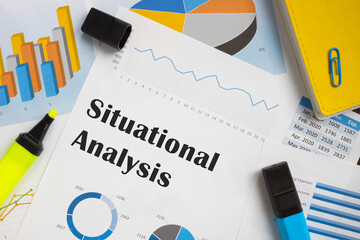 Financial concept about Situational Analysis with inscription on the page.